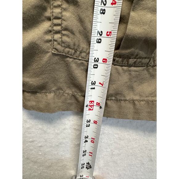 Catherines Women Linen Blend Safari Zip Shacket 2X EUC Eyelet Western Lagenlook - Picture 7 of 8